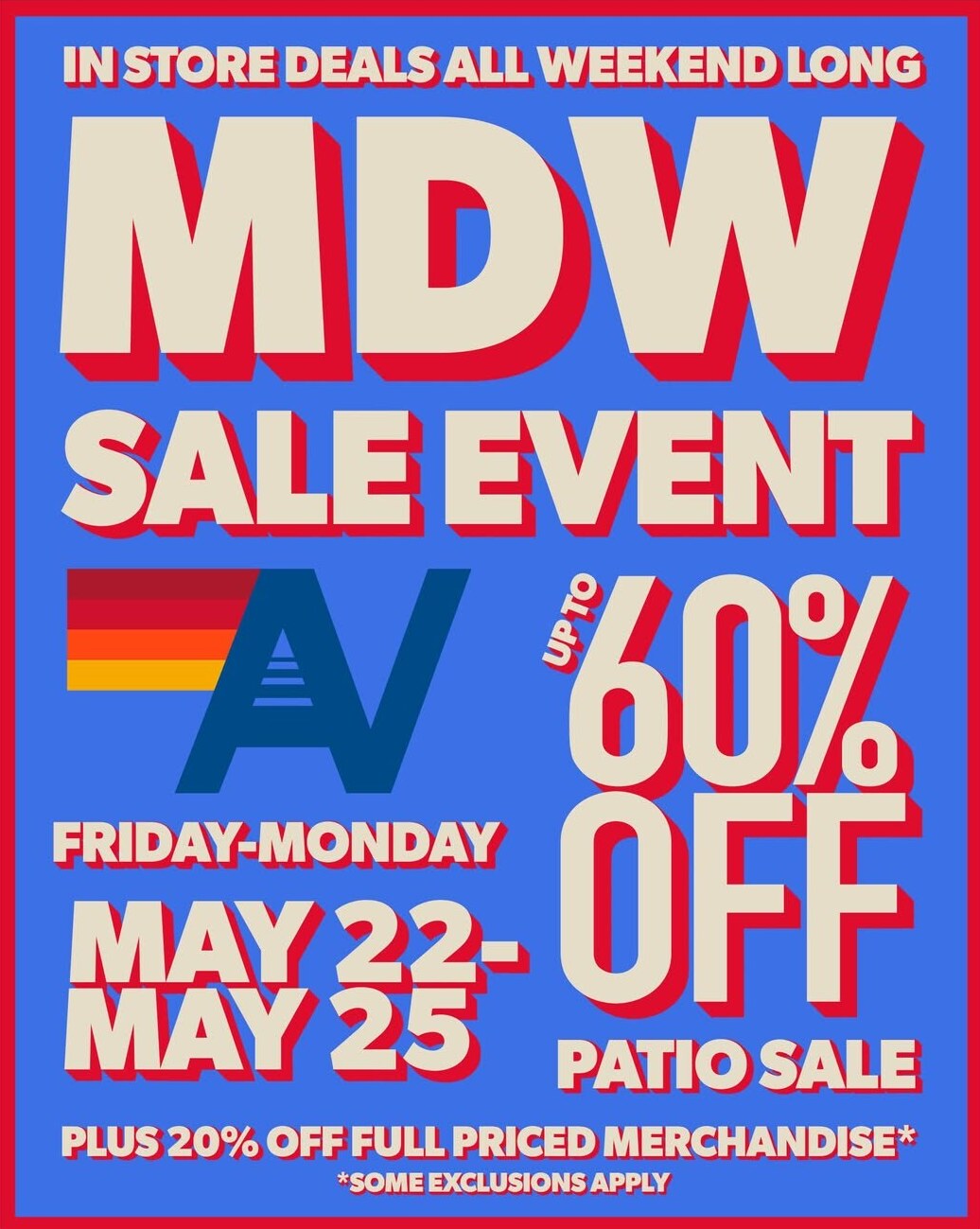 MDW Sale Event flyer
